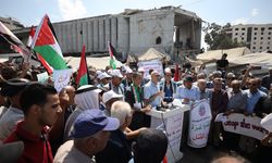 Gazze kentinde, İsrail'in saldırıları ve işgal planları protesto edildi