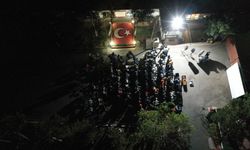 Kars'ta hükümlüler açık havada sinema izledi