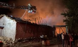 Kütahya'da 2 köy evi, 3 samanlık ve 2 ahır yandı