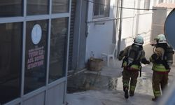 Manisa'da 112 Acil Servis istasyonunda çıkan yangın söndürüldü