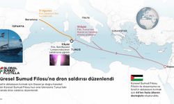 Gazze'ye Giden Küresel Sumud Filosu'na Tunus Limanı'nda Dron Saldırısı