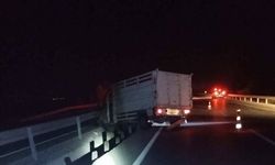Afyonkarahisar'da bariyere çarpan kamyonetteki 4 kişi yaralandı