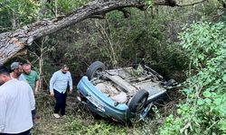 Amasya'da devrilen otomobildeki 1 kişi öldü, 1 kişi yaralandı