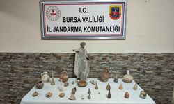 Bursa'da tarihi eser operasyonunda 29 obje ve heykel ele geçirildi