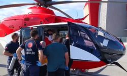 Çorum'da ambulans helikopter 8 aylık bebek için havalandı