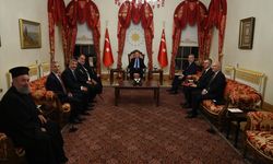 Cumhurbaşkanı Erdoğan, Kudüs Rum Ortodoks Patriği Giannopoulos'u kabul etti