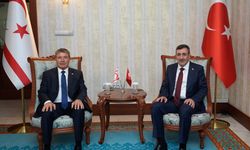 Cumhurbaşkanı Yardımcısı Yılmaz, KKTC Başbakanı Üstel ile görüştü: