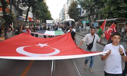 Eskişehir'de Filistin ve Küresel Sumud Filosu'na destek yürüyüşü yapıldı