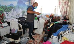 Eskişehir'de müstakil evden 1 ton çöp çıkarıldı