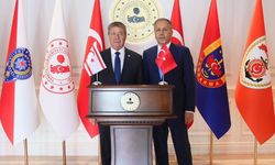 İçişleri Bakanı Yerlikaya, KKTC Başbakanı Üstel'le bir araya geldi