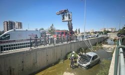 Kayseri'de su kanalına düşen aracın sürücüsü yaralandı