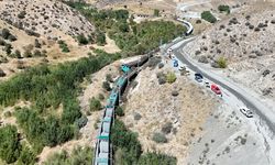 Malatya'da iki yük treninin çarpıştığı kazada makinist yaralandı