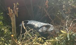 Sarıyer'de kontrolden çıkarak evin bahçesine düşen otomobilin sürücüsü yaralandı