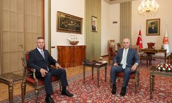 TBMM Başkanı Kurtulmuş, Filistin'in Ankara Büyükelçisi Mustafa'yı kabul etti