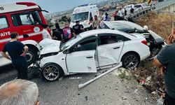 Tekirdağ'da iki otomobilin çarpıştığı kazada 3 kişi yaralandı