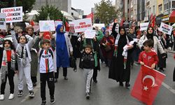 Ümraniye'de Gazze'ye destek için yürüyüş yapıldı