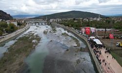 Çorum'da Kızılırmak Nehri'ne yapılacak şişme kauçuk savak projesinin temeli atıldı