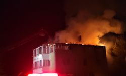 Çorum'da yıldırım isabet eden evde çıkan yangın söndürüldü