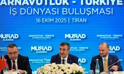 Cumhurbaşkanı Yardımcısı Yılmaz, Arnavutluk'taki İş Dünyası Buluşması'nda konuştu: