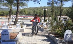 Deprem farkındalığı ve deprem şehitleri için İzmir'den Kahramanmaraş'a pedal çevirdi