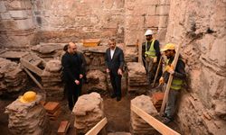 Edirne'deki tarihi Gazi Mihal Hamamı'nda restorasyon çalışmaları sürüyor