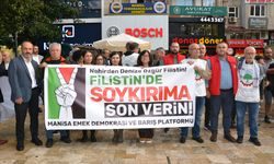 İzmir ve Manisa'da İsrail'in Küresel Sumud Filosu'na saldırısına tepki gösterildi