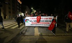 Kars'ta İsrail'in Küresel Sumud Filosu'na saldırılarına tepki gösterildi
