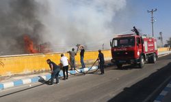 Kilis'te kauçuk üretim fabrikasında çıkan yangın söndürüldü