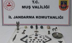 Muş'ta düzenlenen operasyonda 25 sikke ve 18 obje ele geçirildi