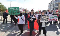Nevşehir'de Gazze'ye destek yürüyüşü düzenlendi