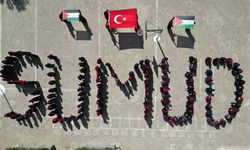 Şanlıurfa'da lise öğrencilerinden Küresel Sumud Filosu'na koreografili destek