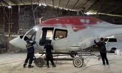 Tekirdağ'da kaporta boyacısı fiberglas helikopter maketi üretimine hazırlanıyor