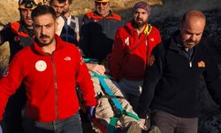 Van Kalesi'nde kayalıktan mağaraya düşen Alman turist hastaneye kaldırıldı