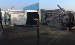 Diyarbakır’ın Bismil ilçesinde pikap bariyerlere çarparak hurdaya döndü: 1 yaralı