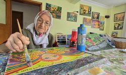 70'inde resimle tanışan Makbule teyze, 89 yaşında üretmeye devam ediyor