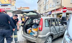 Aksaray'da otomobildeki piknik tüpünün patlaması sonucu sürücü yaralandı