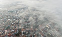 Atatürk'ün talimatıyla planlanan Taşköprü ilçesi yoğun sis altında görüntülendi