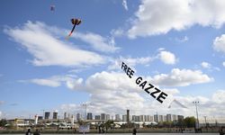 Başkentte Filistinli çocuklar 'özgürlük' için uçurtma uçurdu