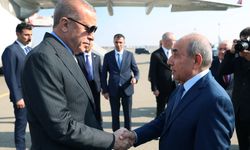 Cumhurbaşkanı Erdoğan, Azerbaycan'ın başkenti Bakü'ye geldi