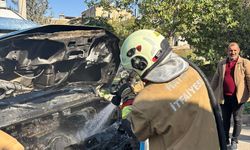 Hatay'da yolcu minibüsünde çıkan yangın söndürüldü