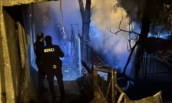 Karabük'te bahçede çıkan yangına müdahale eden itfaiye eri yaralandı