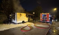 Kocaeli'de karavanda çıkan yangın paniğe neden oldu