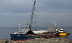 Kocaeli'de karaya oturan gemideki yükün tahliyesine başlandı