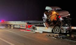 Sakarya'da kamyona çarpan tırın sürücüsü yaralandı
