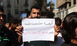 Suriye'nin başkenti Şam'da terör örgütü PKK/YPG protesto edildi