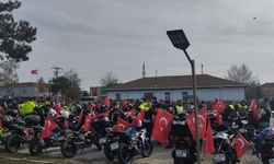Tekirdağ'da motosikletliler şehit İlker Aykut'un ailesine taziyede bulundu