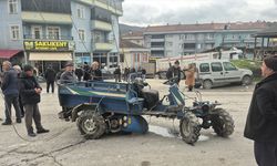 Düzce'de park halindeyken freni boşalan tır, 4 araç ile marketin duvarına çarptı