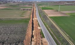Edirne'ye Süloğlu Barajı'ndan su temini için isale hattındaki yenileme çalışmaları sürüyor