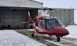 Erzurum'da ambulans helikopter, kar nedeniyle yolda kalan hasta için havalandı