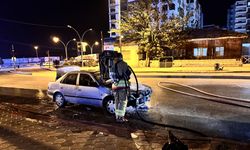 Hatay'da seyir halindeki otomobilde çıkan yangın söndürüldü
